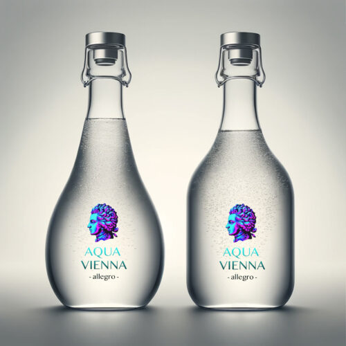 Aqua Vienna Allegro – Premium-Glasflaschen mit elegantem Bügelverschluss, inspiriert vom Wiener Flair.