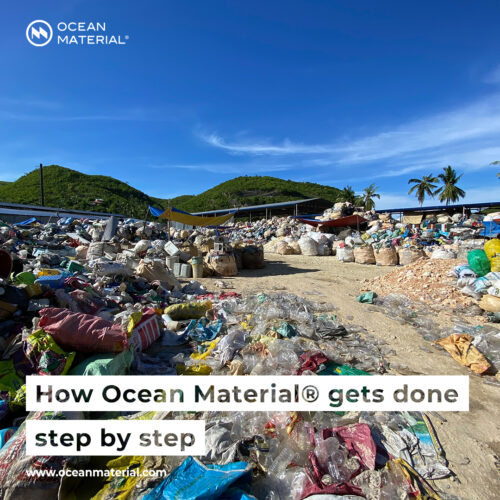 Ocean-bound Plastik bei einer Sammelstelle auf den Philippinen – Schritt für Schritt im Rahmen der transparenten Lieferkette von Ocean Material®