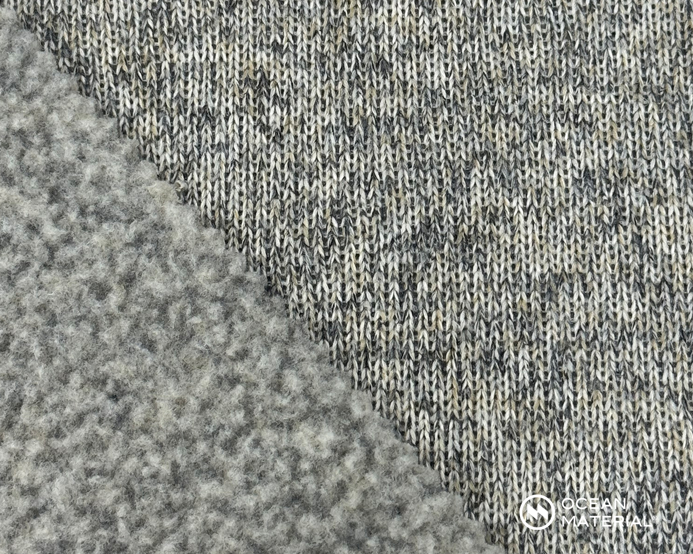 Ocean-Bound PET Stoff – hochwertiger, gebürsteter Strickstoff aus 100% rPET, weich, langlebig und nachhaltig | Ocean Material®